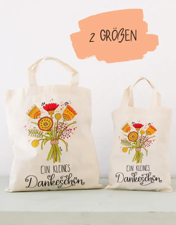 Geschenktäschchen "Ein kleines Dankeschön" Blumenstrauß