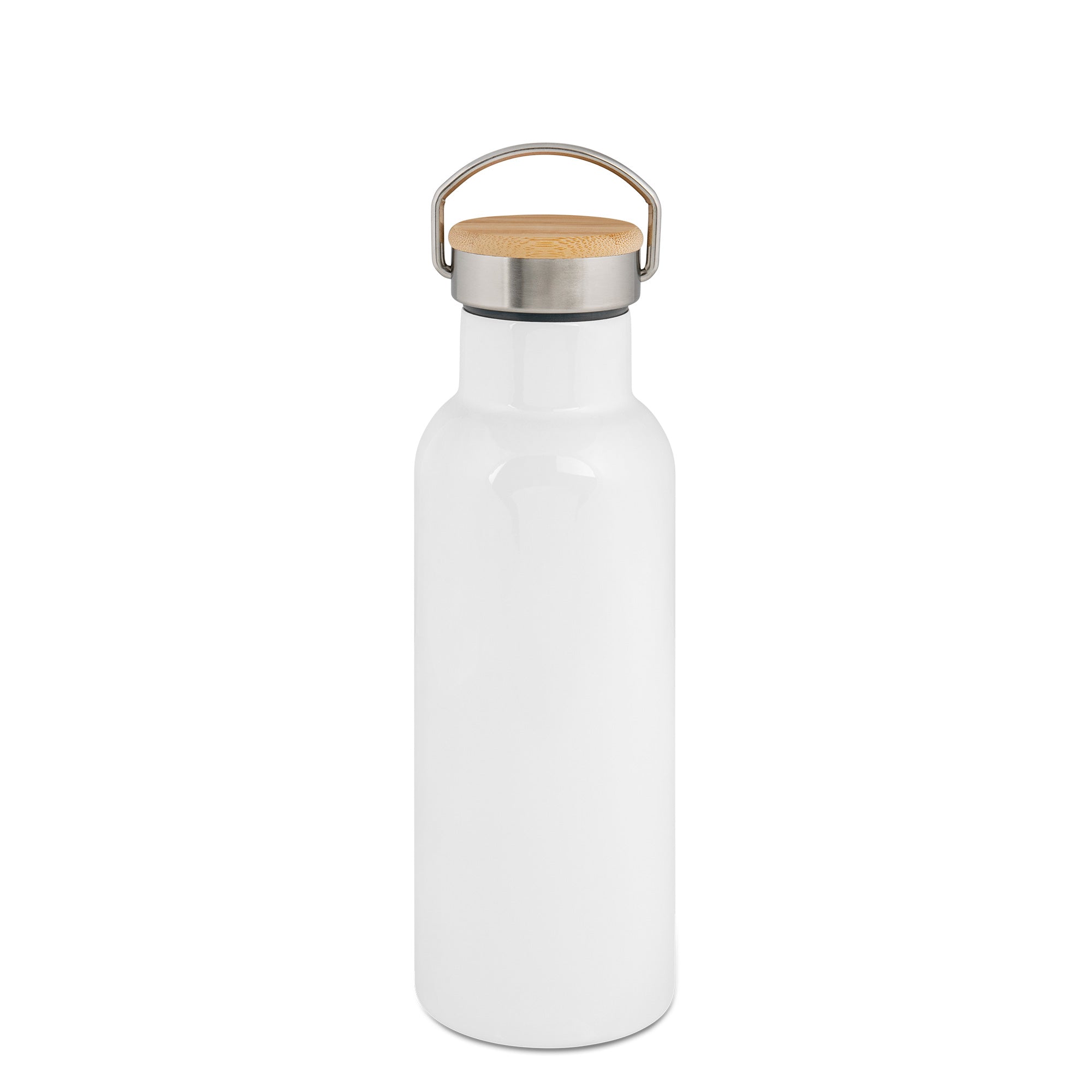 Thermosflasche Bambusdeckel (unbedruckt)
