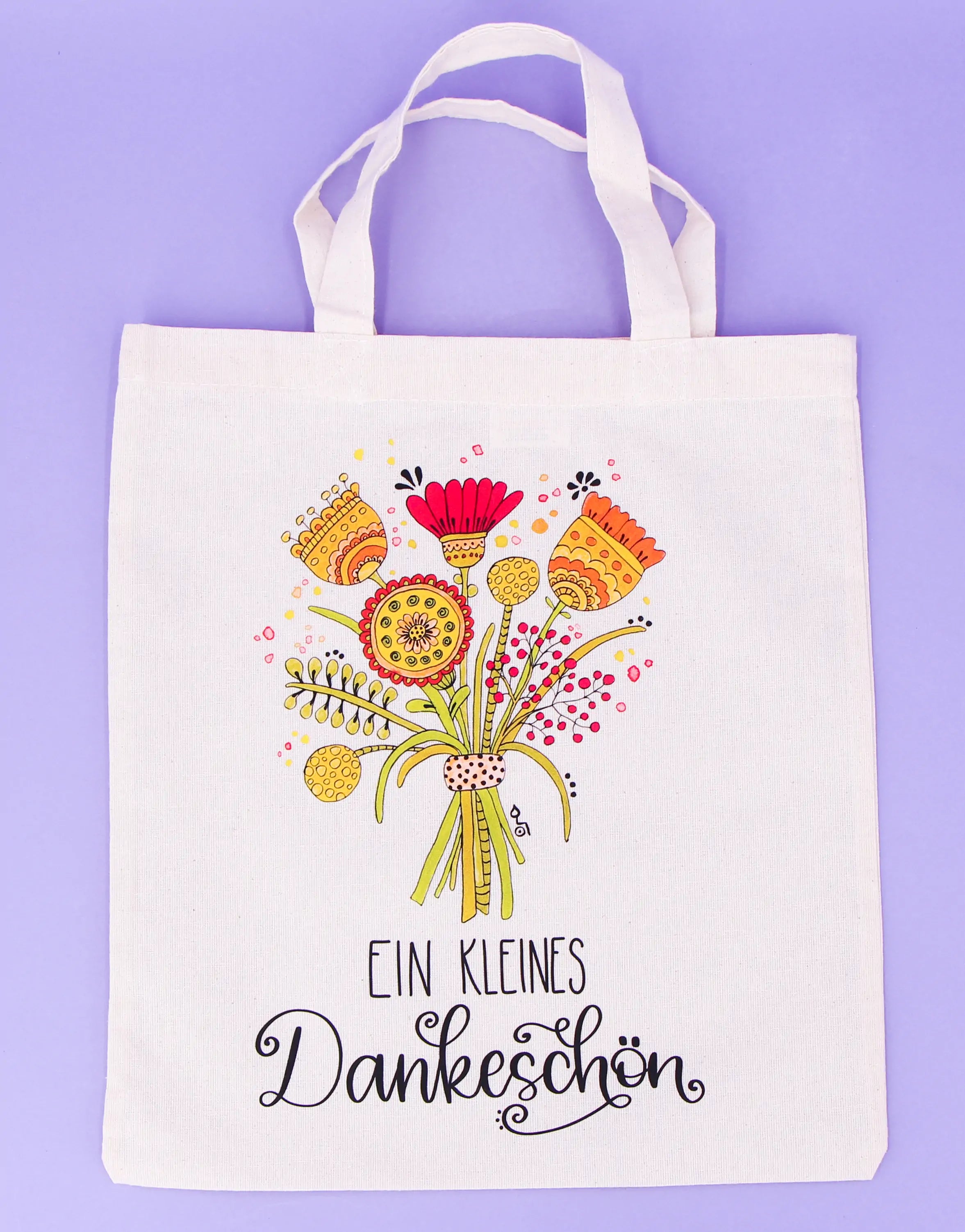 Geschenktäschchen "Ein kleines Dankeschön" Blumenstrauß