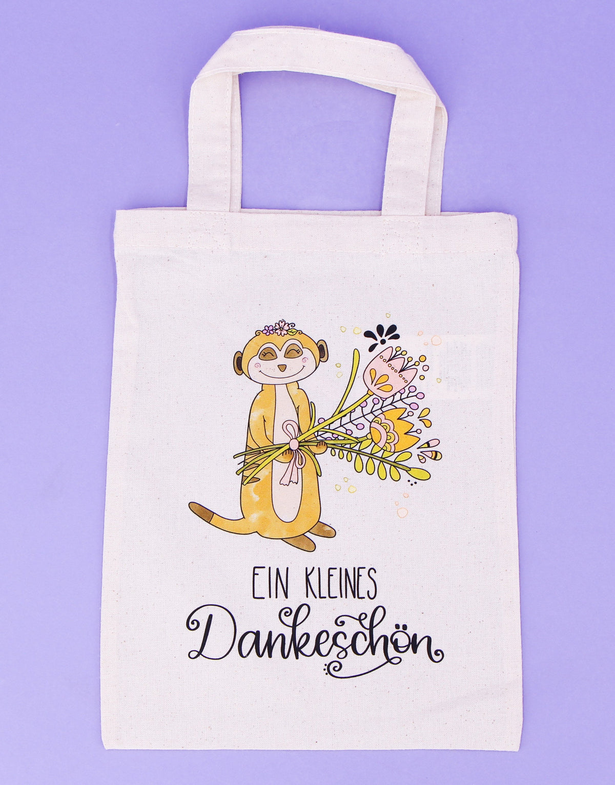 Geschenktäschchen "Ein kleines Dankeschön" Erdmännchen